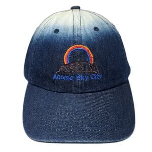 Acoma Sky City Strapback Baseball Cap Blue OS Adjustable Embroidered YoungAn